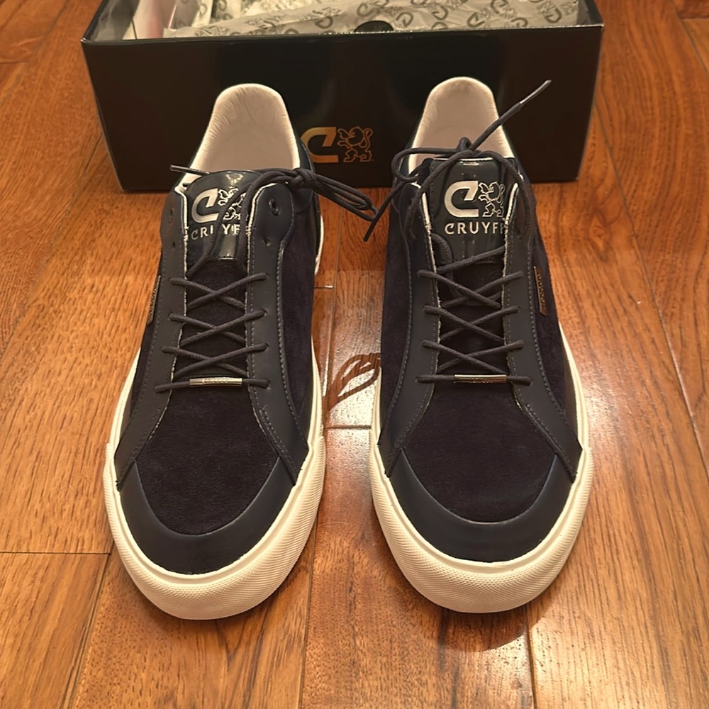Navy Cruyff Leather Suede Sneakers - never worn